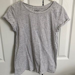 Loft gray speckled short sleeve t-shirt